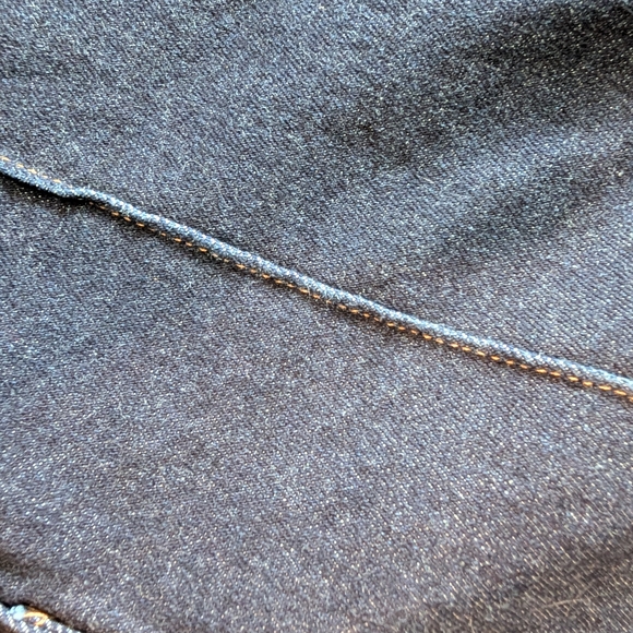 Old Navy Flare Higher High Rise Indigo Dark Wash Pintuck Denim Jeans - Picture 4 of 5